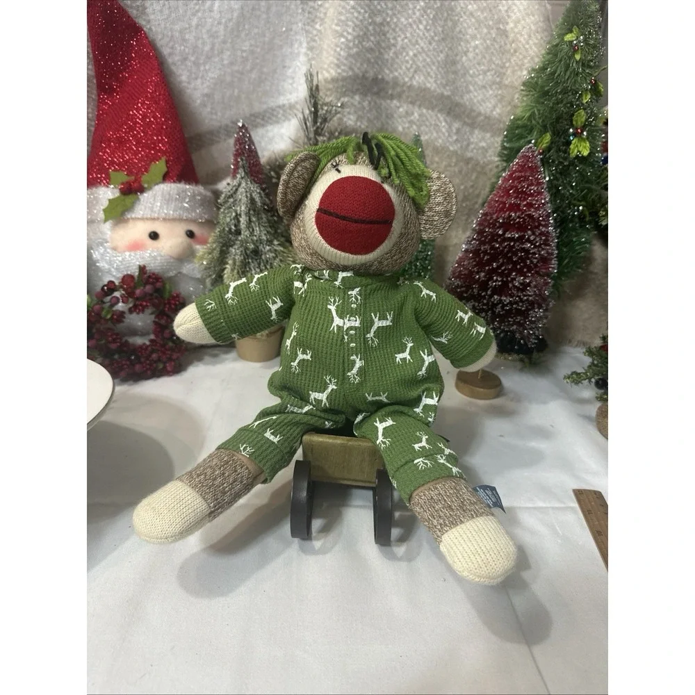 Retro 2004 Christmas Sock Monkey Super Cute